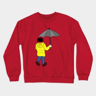 Rainy day with your cloak and umbrella Crewneck Sweatshirt